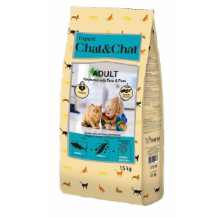 Expert Chat & Chat Adult Cat Food ًWith Tuna & Peas 14kg