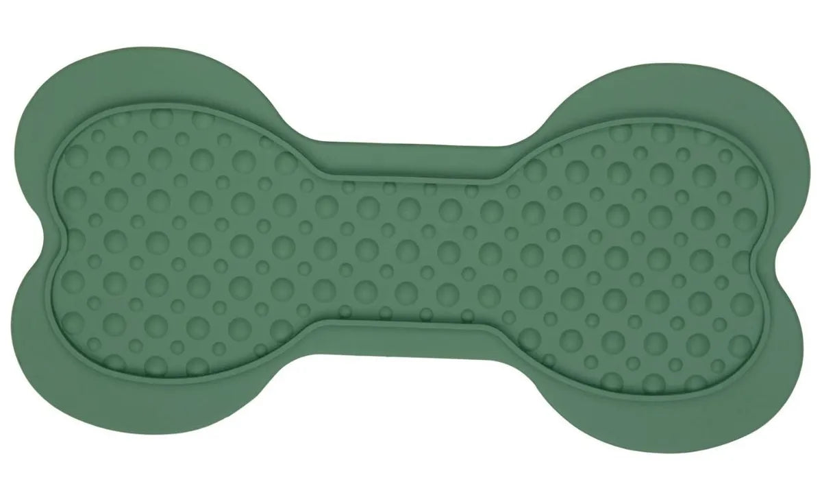 PET LICKING MAT BONE SHAPED WITH SUCTION CUP DISHWASHER SAFE